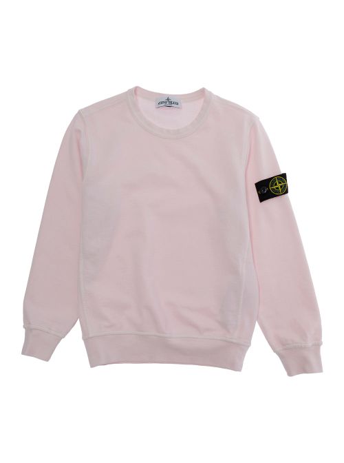 Logo-Patch Cotton Sweatshirt — Pink
