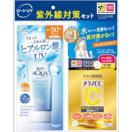 Rohto Mentholatum - Skin Aqua Super Moisture Essence Sunscreen SPF50+/PA++++ - 80g - White + Melano CC Intensive Care Premiu