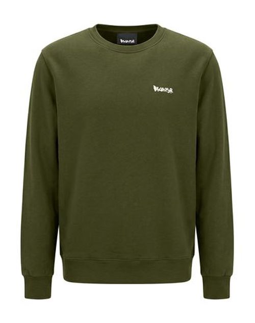 Man Sweatshirt Military green Size L Cotton