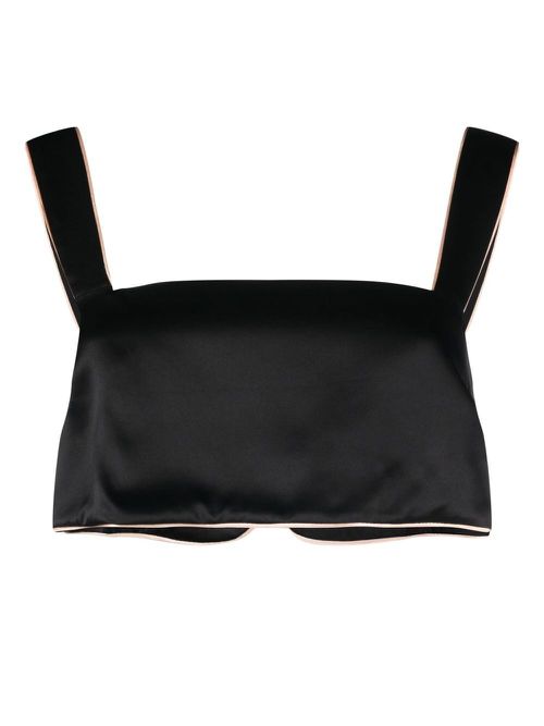 Kiki silk bandeau top - Black