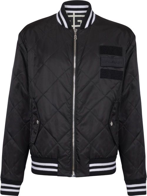 Quilted bomber jacket - Black