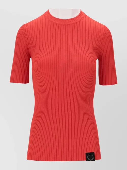 Stella Mccartney - stretch ribbed crew neck short sleeve t-shirt