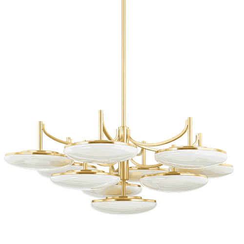 Aged Brass LED Semi Flush Mount from the Bregman Collection