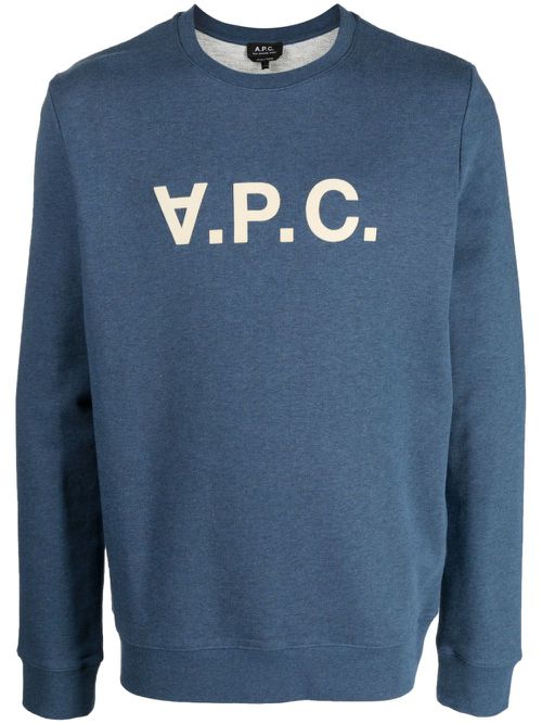 V.P.C. flocked-logo sweatshirt - Blue