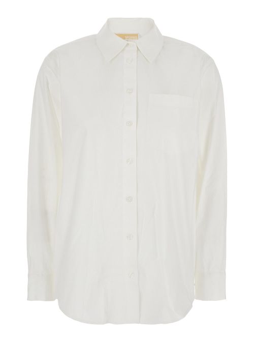 Organic Cotton Button-Down Shirt — White