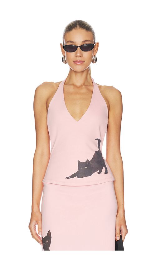 Tyler McGillivary Collector Halter Top in Pink. - L also in M