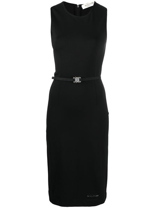 Belted midi dress - Black