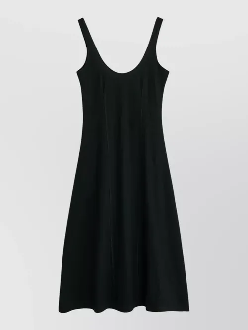 Our Legacy - backless scoop neck midi dress sleevele