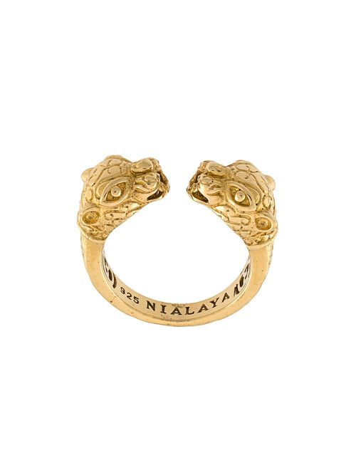 Nialaya Jewelry panther ring - Geel