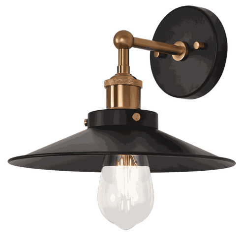 Aged Gold Brass One Light Wall Sconce from the Bulstrode'S Workshop Collection
