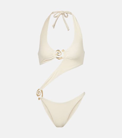 Halter Spiral cutout swimsuit