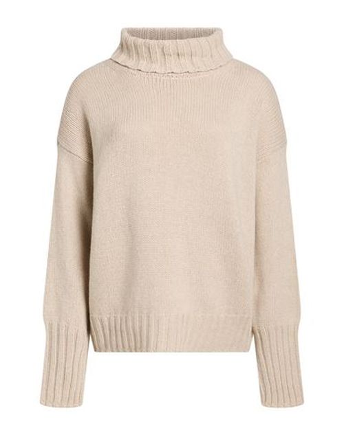 Woman Turtleneck Beige Size 10 Cashmere