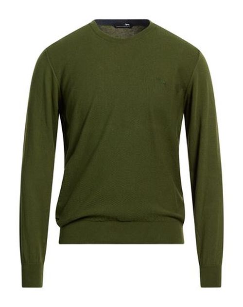 Man Sweater Military green Size L Cotton
