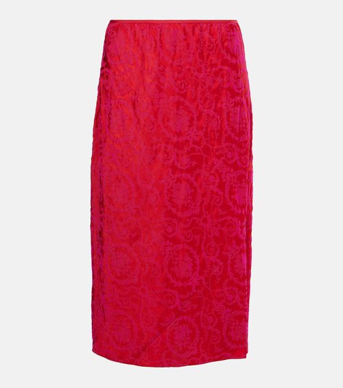 Printed pencil skirt