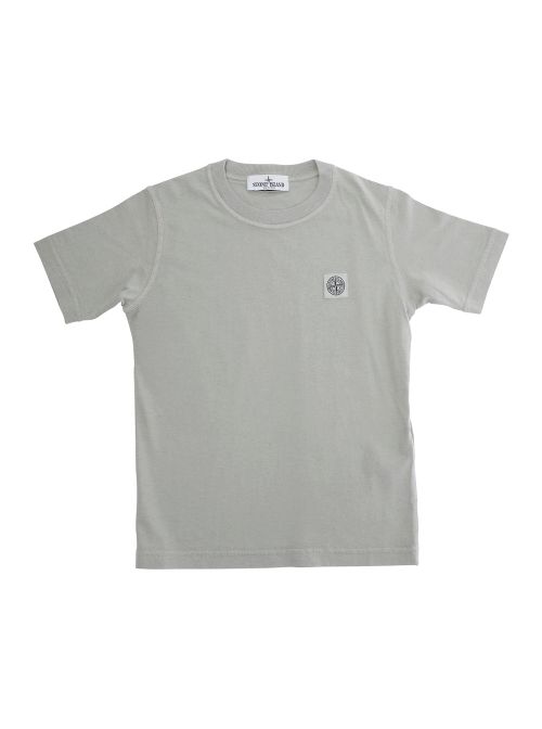 Logo-Patch Cotton T-Shirt — Gray