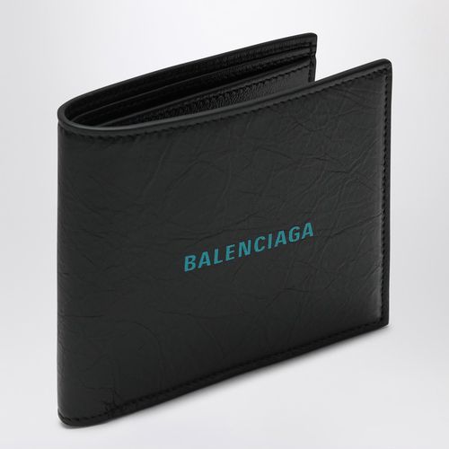 Black horizontal wallet with logo