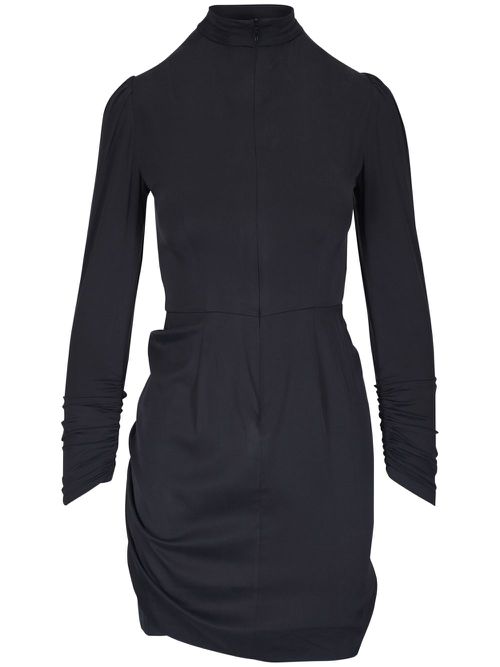 Draped mini dress - Black