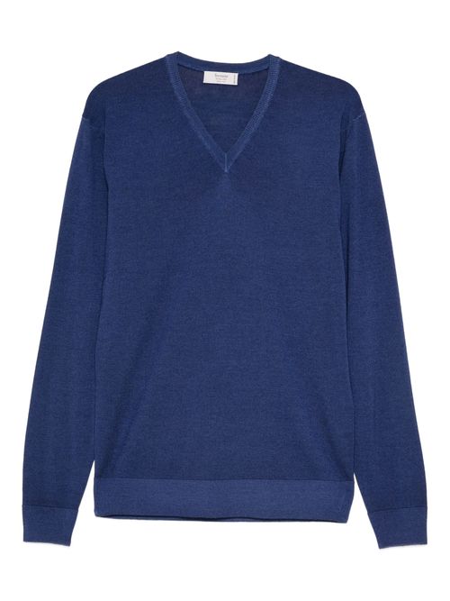 Ferrante V Neck Jersey Silk/Woo