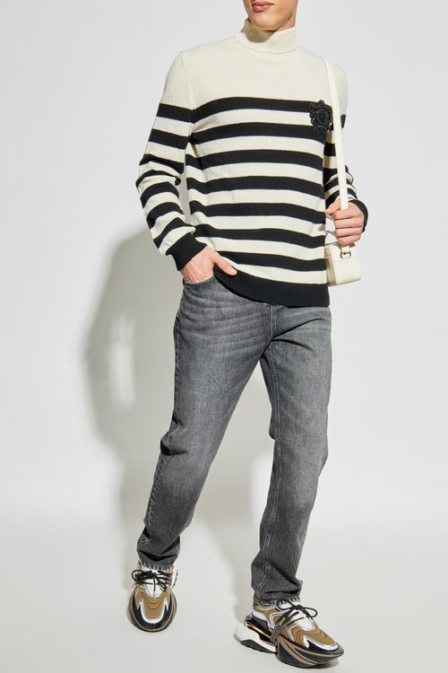 Jeans With Logo, Men's, Grey