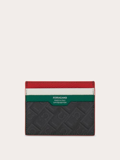 Men Monogram credit card holder - Citymatch Capsule Green