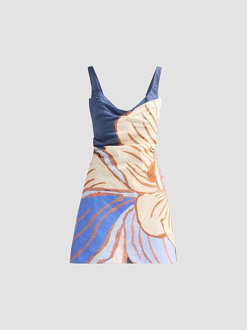 Women's Femme Fatale Glider Floral Mini Dress - Midnight Eclipse
