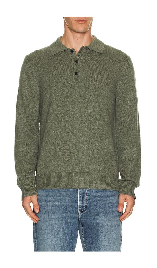 Rag & Bone Declan Rugby Polo in Army. M. Also in S, XL/1X