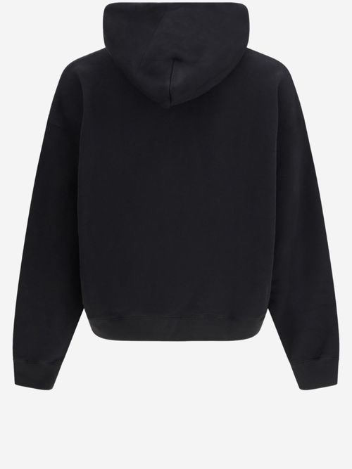 Cotton Drawstring Hoodie — Black
