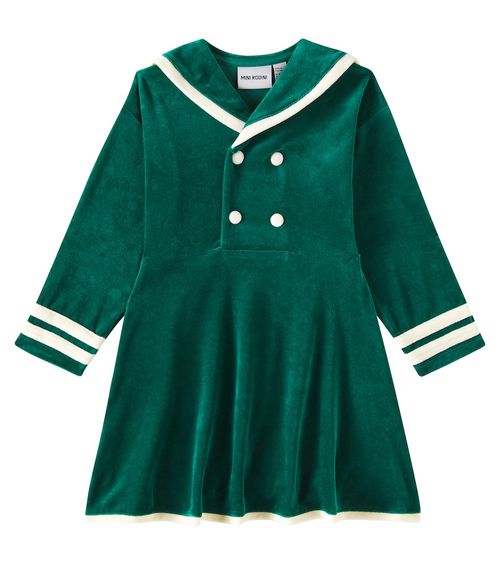Mini Rodini Sailor cotton velour dress