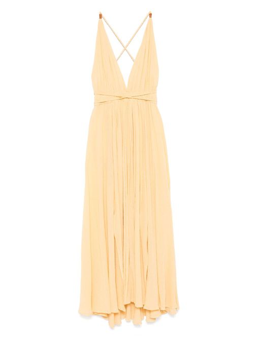 Flared midi dress - Yellow