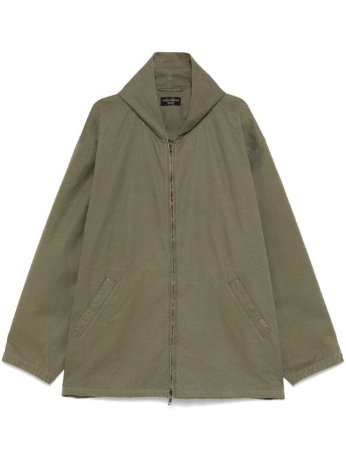 Hooded zip-up jacket - Green