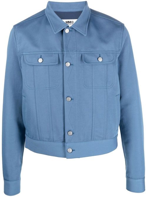 Button-down fitted jacket - Blue