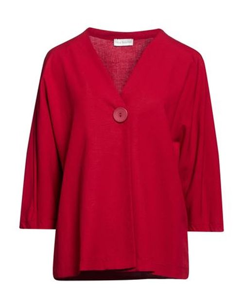 Woman Jacket Red Size 8 Viscose, Linen