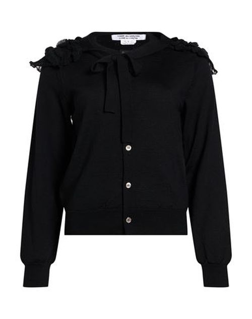 Comme Des Garçons Woman Cardigan Black Size L Wool, Acrylic, Cotton, Polyester, Nylon
