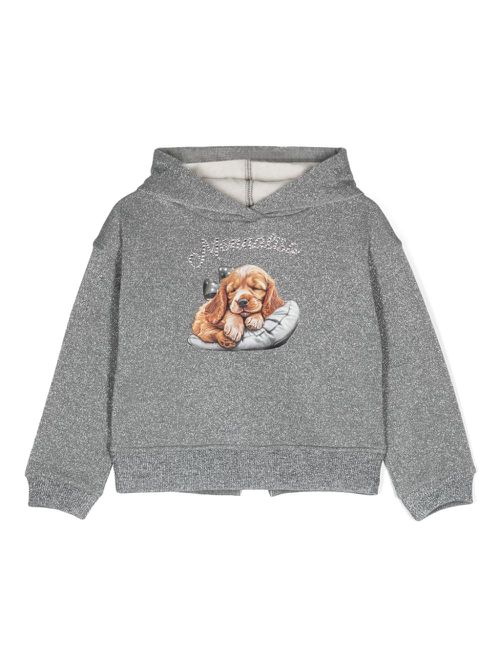 Metallic-effect hoodie - Grey