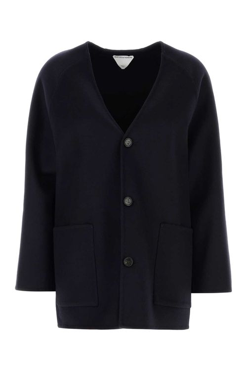 Black Wool Blend Cardigan