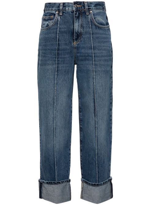 Mid-rise cropped jeans - Blue