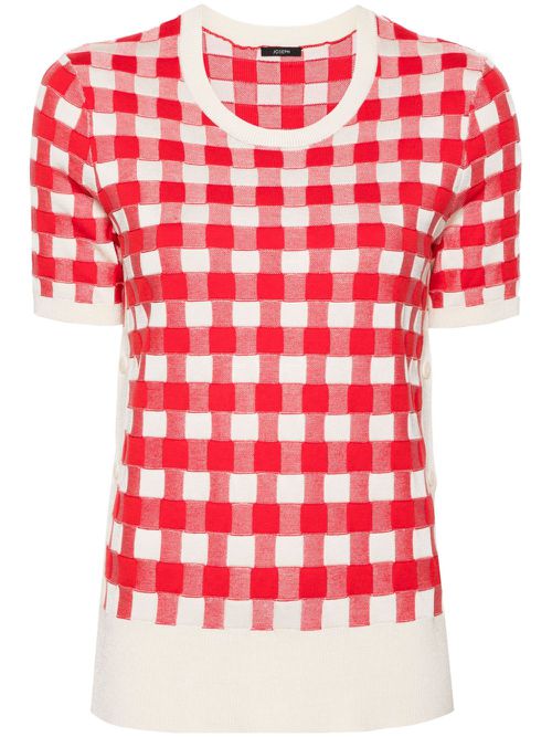 Vichy checked jumper - Neutrals