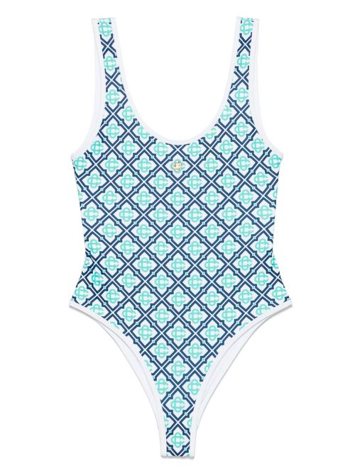 Casablanca monogram swimsuit - Blue