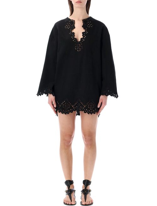 Tunic-Inspired Dress with Feminine Accents - Size 36