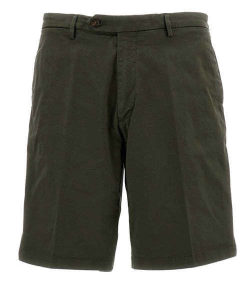 Green Cotton Bermuda Shorts