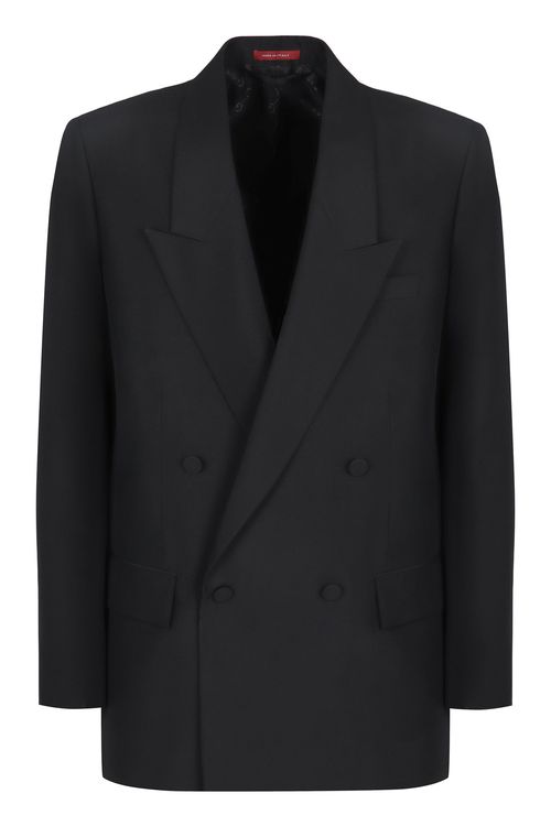 Double-Breasted Jacket in Technical Panama