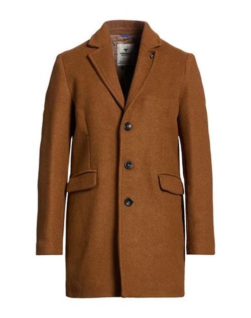 Man Coat Brown Size XL Wool, Polyester, Polyamide