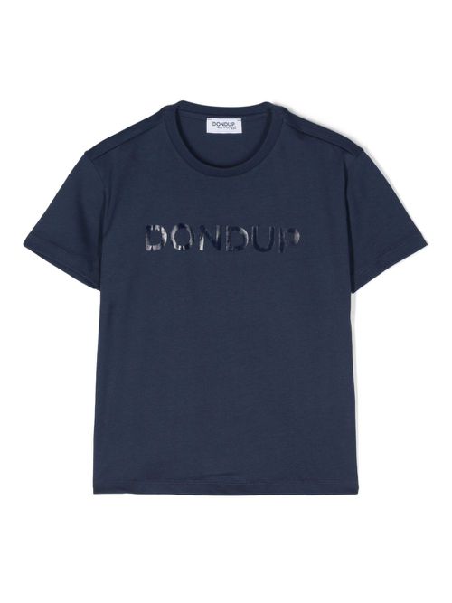 Logo-print cotton T-shirt - Blue
