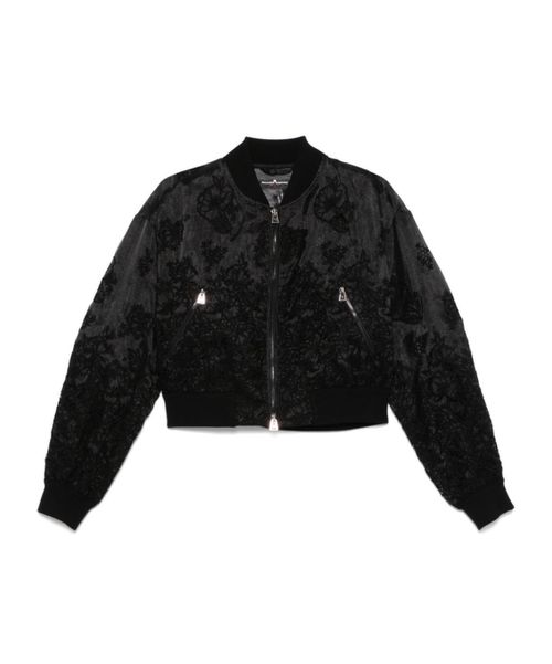 Floral-embroidered jacket
