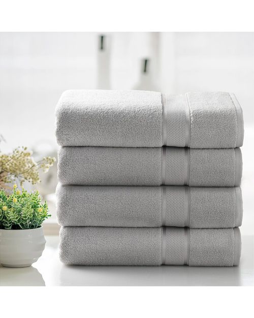 2pc Zero Twist Cotton Plush Bath Sheet Set