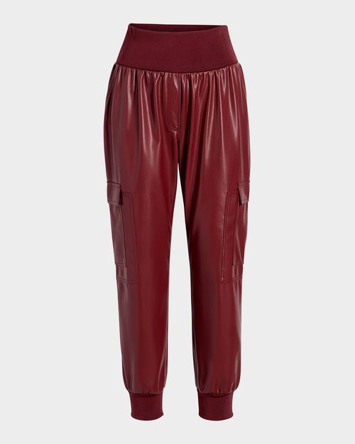 Giles Vegan Leather Cargo Pants