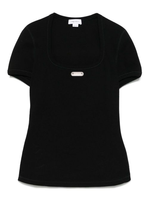 Alexander McQueen logo-plaque T-shirt - Black