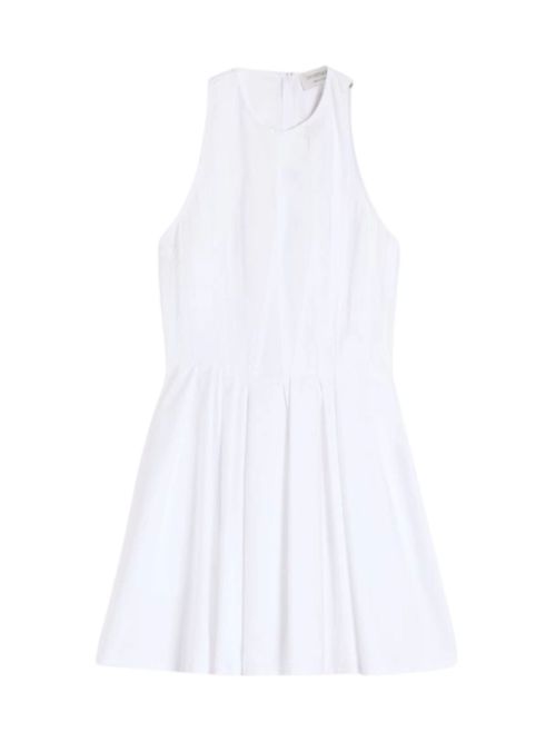 White Scoop Neck Maxi Dress