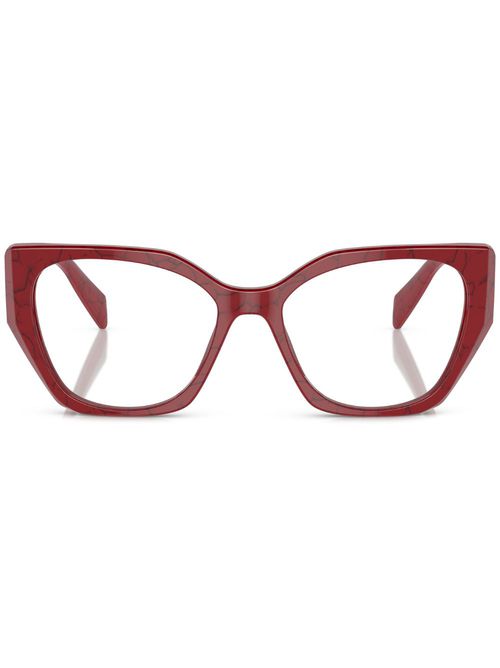 Oversize-frame glasses - Red