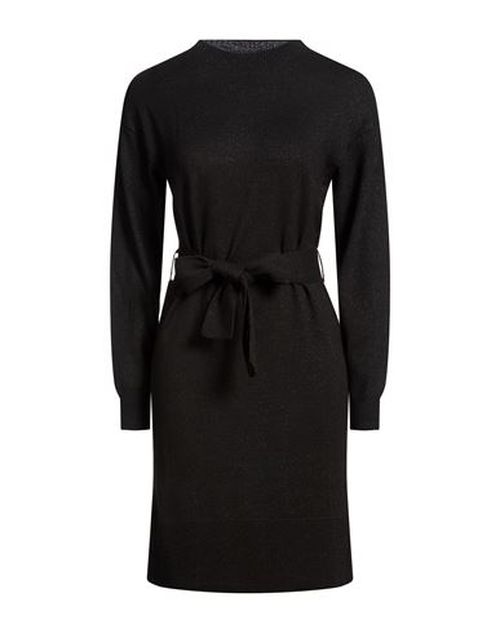 Woman Mini dress Black Size M Polyamide, Viscose, Wool, Metallic fiber, Cashmere